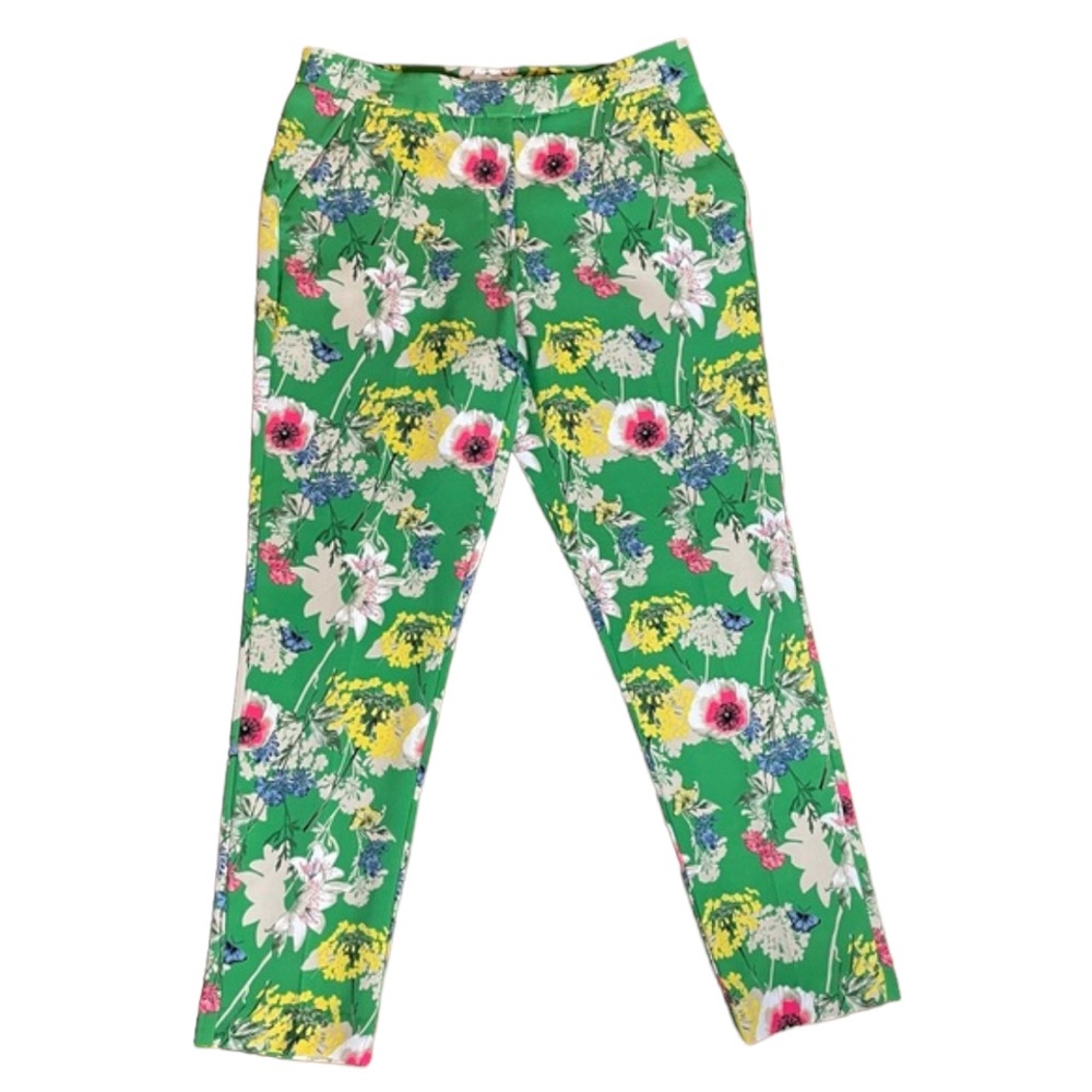 Gibson Latimer Green Floral Garden Dress Pants NWT (A)